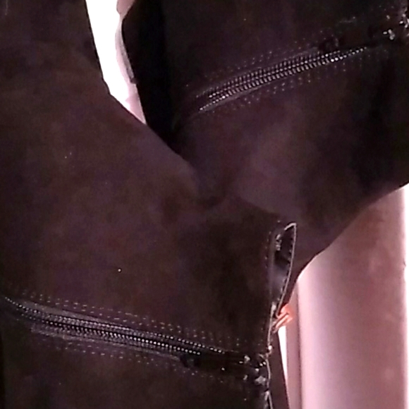 CRB girl Black Zip Up booties 5 - Picture 2 of 4